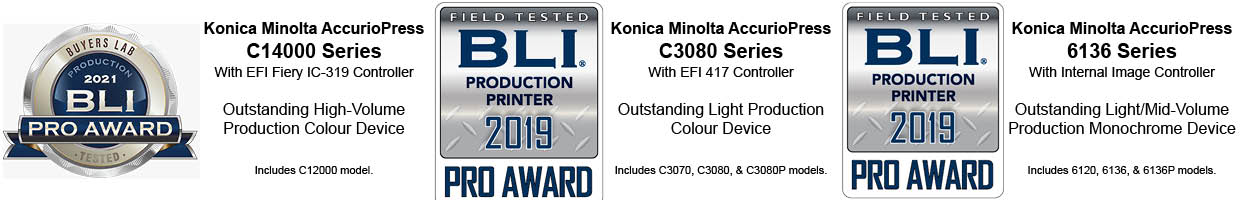 Konica Minolta production print awards