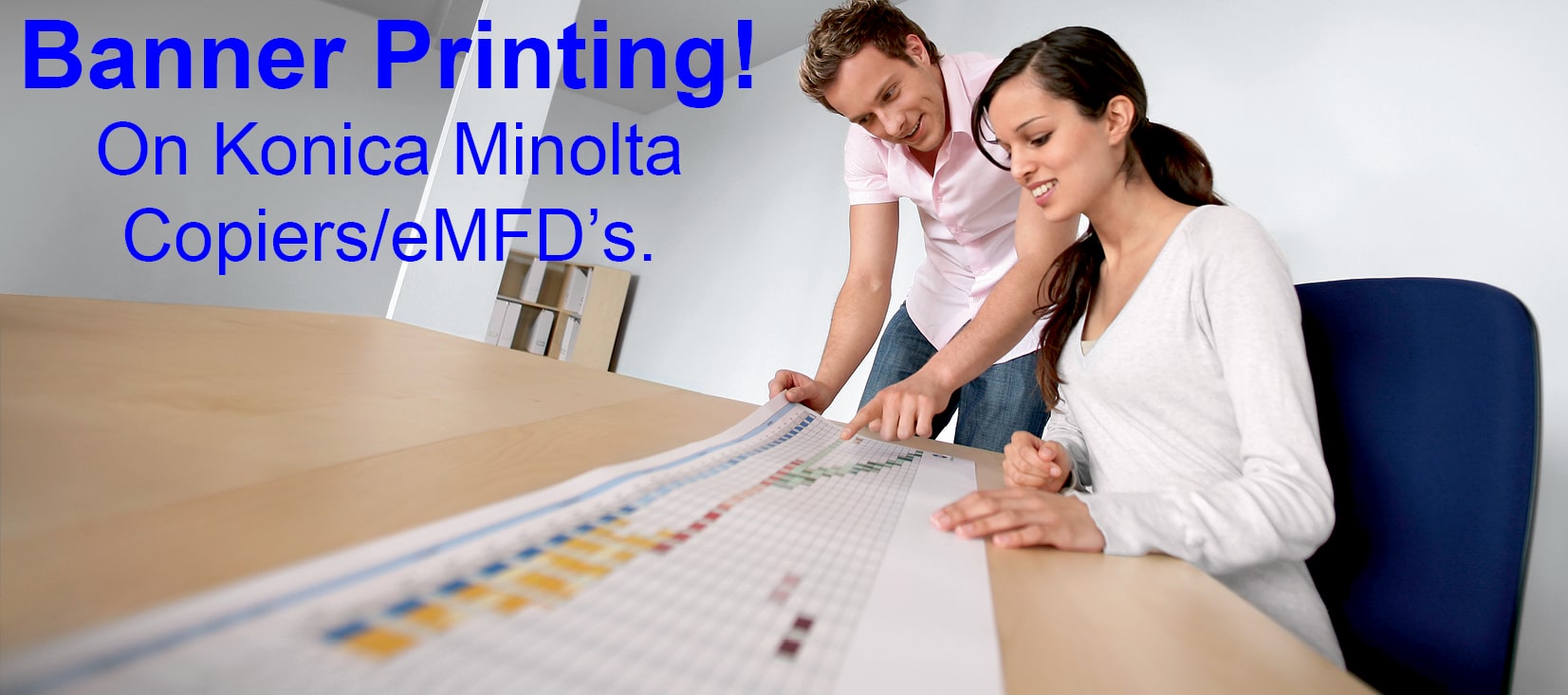 banner printing Konica Minolta copiers