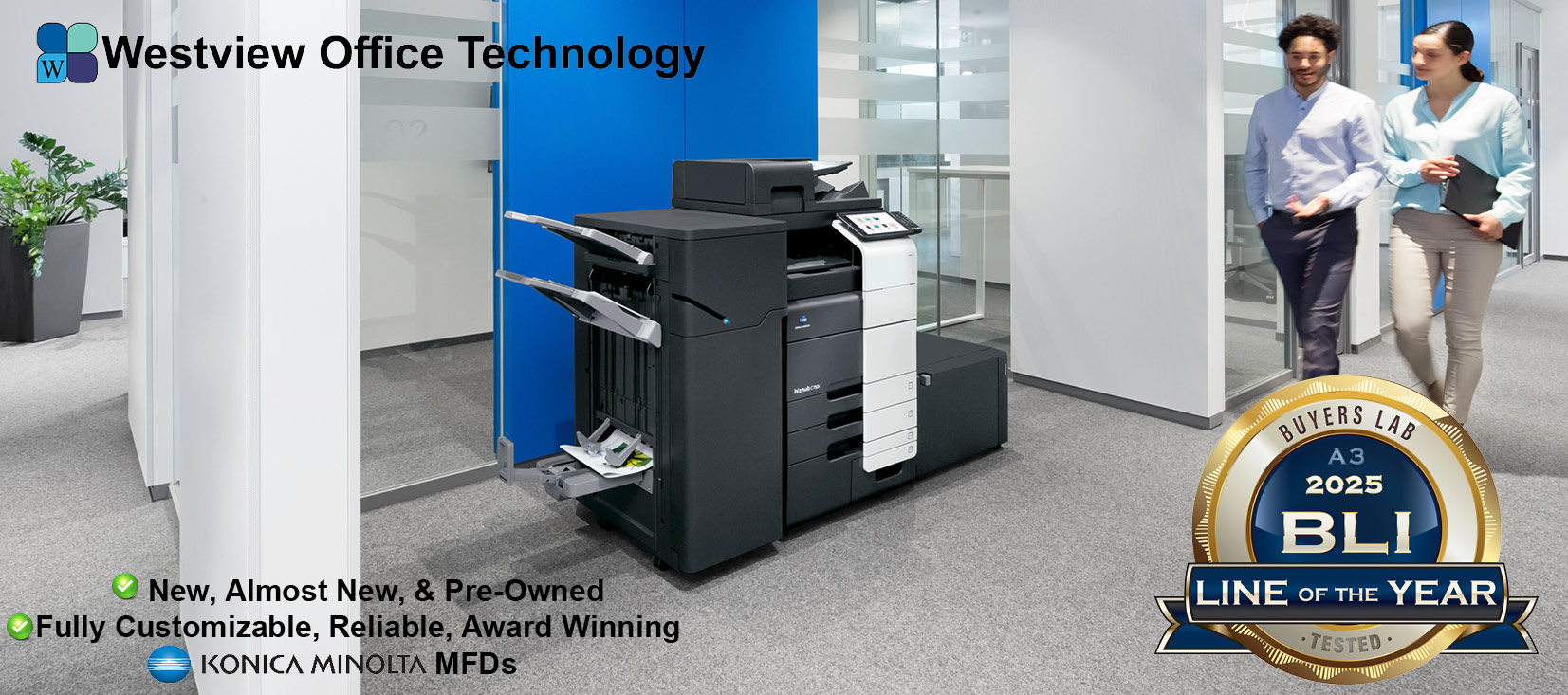 Konica Minolta award winning copiers and printers from Westview Office Technology.